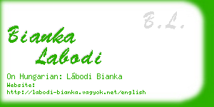 bianka labodi business card
