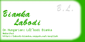 bianka labodi business card